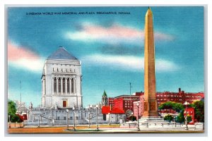 War Memorial And Plaza Indianapolis Indiana IN  UNP Linen Postcard S10