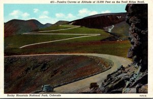 Colorado Rocky Mountains Tundra Curves On The Trail Ridge Roads