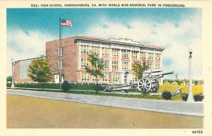 Linen of High School Harrisonburg Virginia VA & World War Me