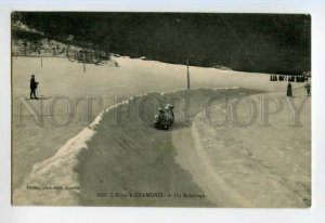 491025 France Winter CHAMONIX Bobsleigh bobsled SKIING Vintage postcard