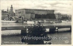 Slotte och Storkyrkan, Stockholm Sweden 1938 Missing Stamp 