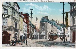 12248 Trolley & Horse Cart, Corner St. John and Fabrique Streets, Quebec