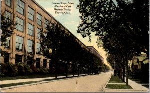 Postcard Stewart Street View of National Cash Register Works in Dayton, Ohio