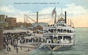 Excursion Steamer Ferry Boat, Ferries, Ship Quincy, Illinois, USA Unused 