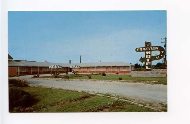 Camden SC Parkview Motel on US 1 and 601 Postcard