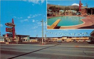 Yakima Washington 1960s Postcard Holiday Motor Hotel Swimming Pool