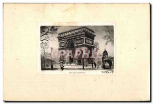 Old Postcard Arc De Triomphe Paris