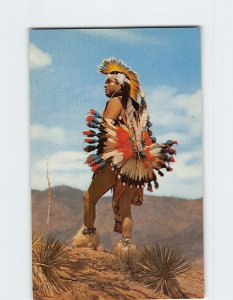 Postcard Colorful American Indian