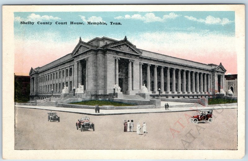 c1910s Memphis, TN Shelby County Court House Old World Tartaria Touring Car A210