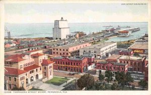 Tarragona Street Wharf Pensacola Florida 1910c Phostint postcard