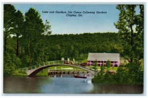 c1940 Lake Gardens Isa Cason Callaway Gardens Chipley Georgia Unposted Postcard