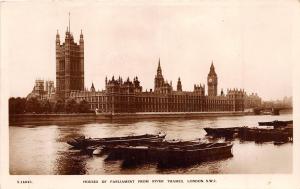 BR61164 houses of parliament from river thames ship real photo london  uk