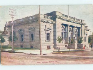 Divided-back POST OFFICE SCENE Elgin - Near Rockford & Chicago IL AF1159