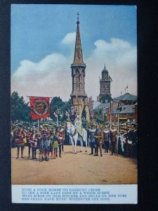 Oxfordshire RIDE A COCK HORSE TO BANBURY CROSS - Old Postcard by R. Stevens