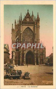 Old Postcard Metz Cathedral