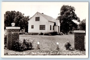 Birmingham IA Postcard RPPC Photo Caretakers Home Face Methodist Camp c1930's