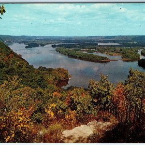 c1960s McGregor, IA Mississippi River Prairie du Chien Pikes Peak Park PC A301