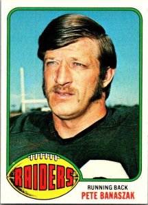 1976 Topps Football Card Pete Banaszak Los Angeles Raiders sk4656