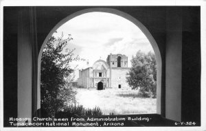 Arizona Mission Church Tumacori National Monument RPPC Photo Postcard 22-5849