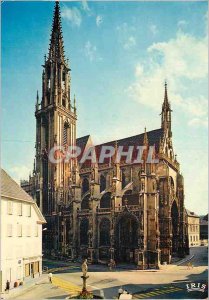 Modern Postcard Thann Cathedrale St Thiebaut (XVI century) masterpiece of the...