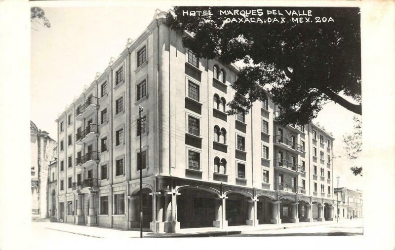 RPPC HOTEL MARQUES DEL VALLE Oaxaca, Mexico c1940s Vintage Photo Postcard