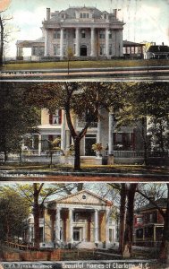 Charlotte North Carolina Residences Buildings Vintage Postcard JE359497