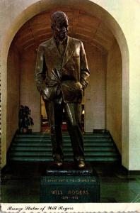 Bronze Statue Of Will Rogers Claremore Okalhoma 1976