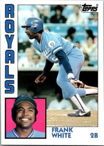 1984 Topps Baseball Card Frank White Kansas City Royals sk3577