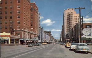 Lincoln Nebraska NE Classic 1950s Cars Street Scene Vintage Postcard