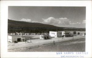 Lac-Au-Saumon Quebec Les Camps Cartier Real Photo Postcard