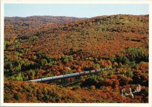 Agawa Canyon Tour Train Sault Ste Marie Ontario ON Bellevue Trestle Postcard D56