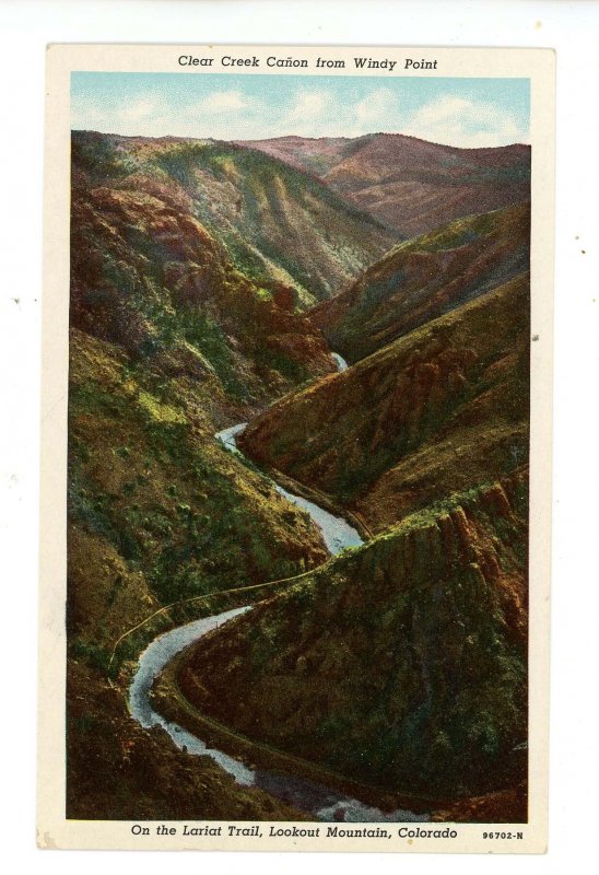 CO - Lookout Mountain. Clear Creek Canyon from Windy Point on Lariat Trail