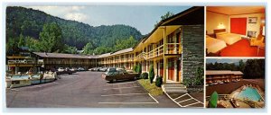New Alpine Motel Hotel Gatlinburg Tennessee TN Long Style Postcard