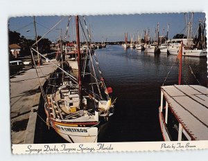 Postcard Sponge Docks, Tarpon Springs, Florida