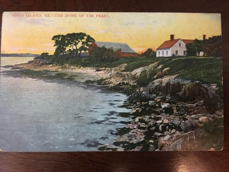 Orr Island, Maine Home Of The Pearl 1908 Postmark