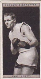 Ogdens Vintage Cigarette Card Pugilists In Action 1928 No 38 Phil Scott