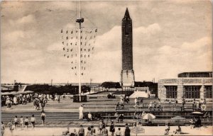 Central Mall, Jones Beach, Long Island NY c1942 Vintage Postcard Y73