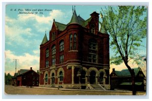 1912 US Post Office and Court House Martinsburg West Virginia WV Postcard