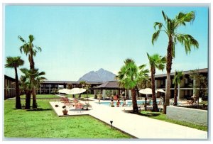 c1960's Doubletree Inn And Restaurant Pool Scene Scottsdale Arizona AZ Postcard