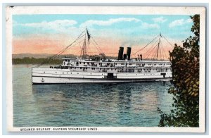 1924 Steamer Belfast Eastern Steamship Lines Rockland ME Vintage Postcard