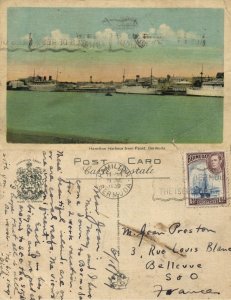 bermuda, HAMILTON, Harbour from Paget, Steamers (1939) Postcard