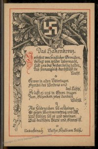 3rd Reich Germany 1919 Ode Power of the Swastika Hakenkreuz Walther Schult 93396