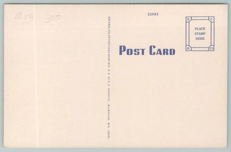 Crawfordsville Indiana~Culver Union Hospital~1940s Linen Postcard