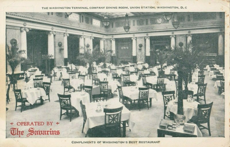 WASHINGTON D.C., 1910s ; Washington Terminal Co Dining Room