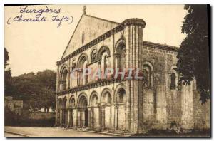 Old Postcard Surgeres Facade of & # 39eglise