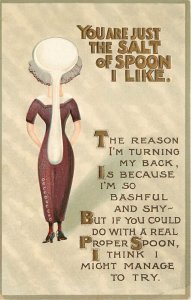 BB London Postcard E.120 Just the Salt of Spoon I Like, Shy Woman, Spoon Pun