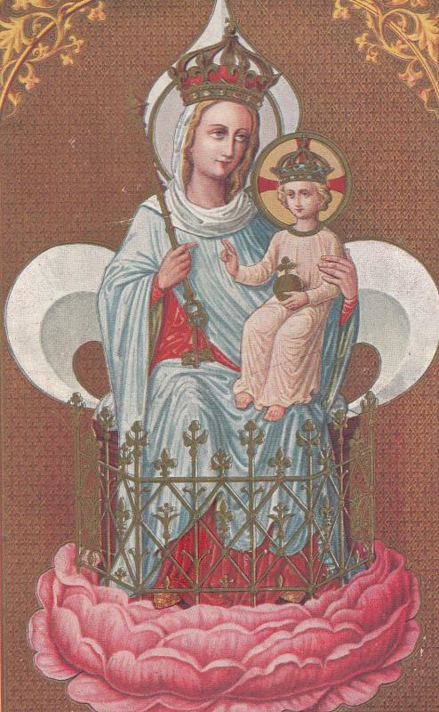 Virgin Mary & Jesus Notre Dame Antique French Religious Postcard