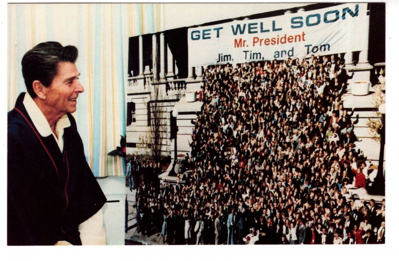 President Reagan and Get Well Soon Card from White House Staff, 1981