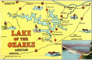 Lake of the Ozarks Springfield Missouri Postcard