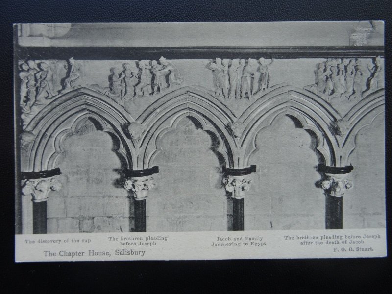 SALISBURY CATHEDRAL Chapter House Gothic JOSEPH DISCOVERY OF CUP - Old Postcard